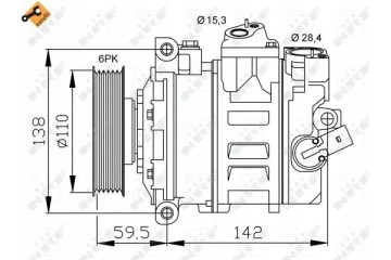 COMPRESSOR AIR CONDITIONING COMPRESSOR 32146 NRF AUDI A1 Car type buses cargo vans passenger cars