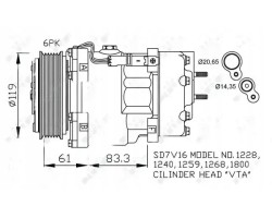 COMPRESSOR AIR CONDITIONING COMPRESSOR 32198 NRF CITROEN