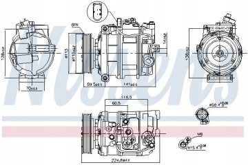 COMPRESSOR AIR CONDITIONING COMPRESSOR 89091 NISSENS Car type passenger cars