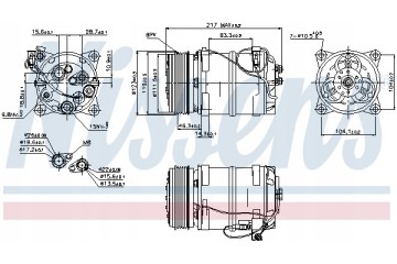 Compressor air conditioning NISSENS 89249 Part manufacturer Nissens