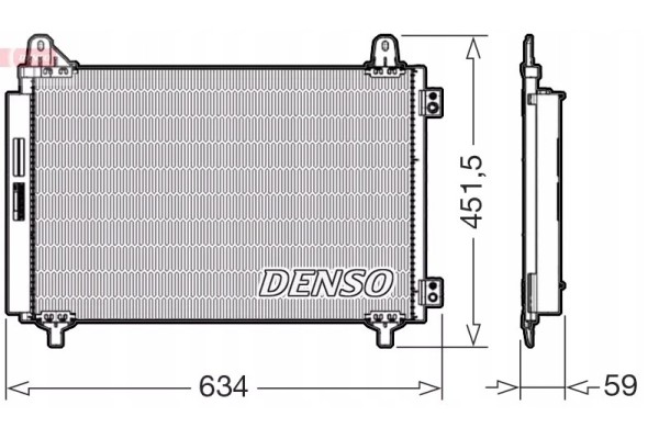 AIR CONDITIONING CONDENSER DENSO DCN21034