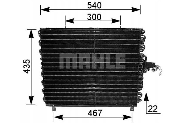 CONDENSER AIR CONDITIONING COOLER AC 166 000S MAHLE Packaging status original