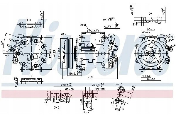 COMPRESSOR AIR CONDITIONING COMPRESSOR 89404 NISSENS EAN GTIN 5707286359086