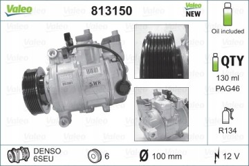 VALEO 813150 air conditioning compressor Catalog number of the part 813150