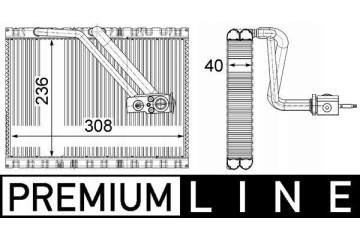 Evaporator air conditioning MAHLE AE 127 000P Catalog number of the part AE 127 000P