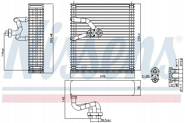 AIR CONDITIONING EVAPORATOR 92384 NISSENS Packaging status original