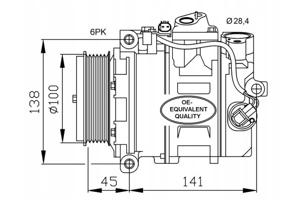 AIR CONDITIONING COMPRESSOR TYPE MB C CLASS W203 00 07 C180 C350 200 CDI