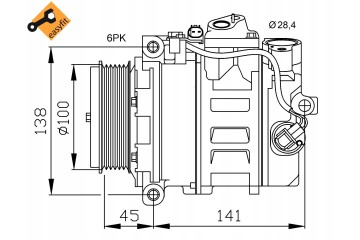 AIR CONDITIONING COMPRESSOR TYPE MB C CLASS W203 00 07 C180 C350 200 CDI Compressor ID 7SEU17C