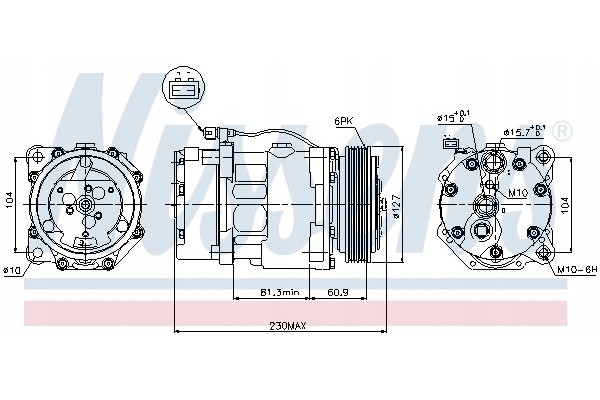 Air conditioning compressors NISSENS 89061 compressors Part manufacturer Nissens