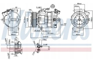 COMPRESSOR AIR CONDITIONING COMPRESSOR 890138 NISSENS Product weight with unit packaging 11 kg