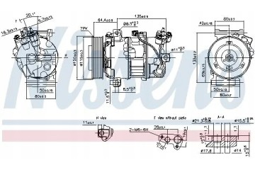 COMPRESSOR AIR CONDITIONING COMPRESSOR 890126 NISSENS Product weight with unit packaging 11 kg