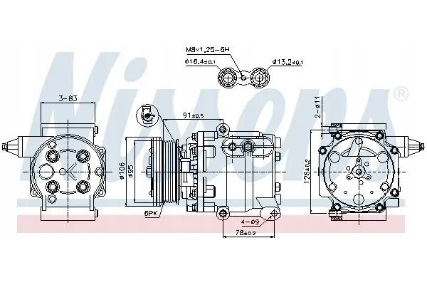 COMPRESSOR AIR CONDITIONING COMPRESSOR 89358 NISSENS Quality of parts according to GVO Q original with factory logo OEM OES