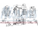 Compressor air conditioning NISSENS 89080 Part manufacturer Nissens