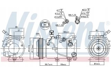 COMPRESSOR AIR CONDITIONING COMPRESSOR 890241 NISSENS Product weight with unit packaging 11 kg