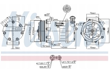 Compressor air conditioning NISSENS 890063 Part manufacturer Nissens