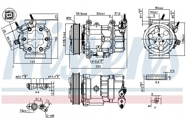 COMPRESSOR AIR CONDITIONING COMPRESSOR 890041 NISSENS Catalog number of substitutes ACAUTO AC 01SD109 ACAUTO AC 02SD01 ACAUTO AC