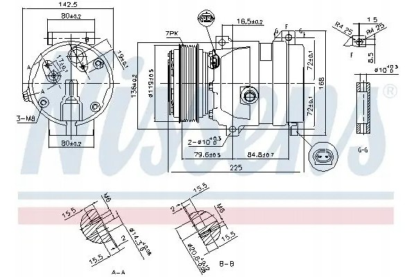 COMPRESSOR AIR CONDITIONING COMPRESSOR 89587 NISSENS Catalog number of substitutes ACAUTO AC 01DL132 ACAUTO AC 02DL01 ACAUTO AC 