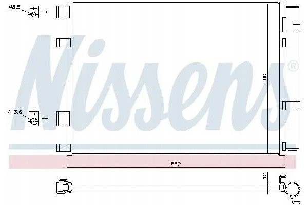 CONDENSER AIR CONDITIONING COOLER 940426 NISSENS Quality of parts according to GVO Q original with factory logo OEM OES