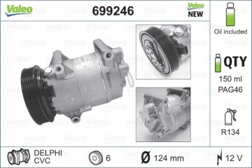 VALEO 699246 air conditioning compressor Catalog number of the part 699246