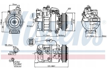Compressor air conditioning NISSENS 89208 Part manufacturer Nissens