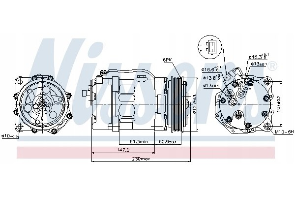 Air conditioning compressors NISSENS 89044 compressors Part manufacturer Volkswagen OE