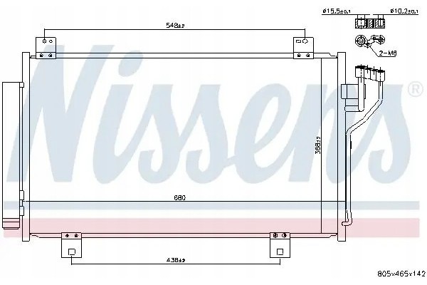 CONDENSER AIR CONDITIONING COOLER WITH DEHUMIDIFIER Catalog number of the part 940575