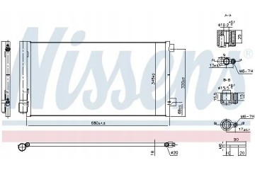AIR CONDITIONING CONDENSER COOLER 941203 NISSENS Catalog number of the original JEEP 00K68273402AA JEEP 00K68273402AB JEEP 00K68