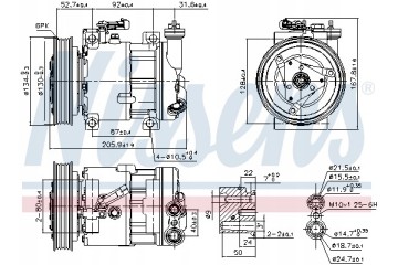 Compressor air conditioning NISSENS 89120 Part manufacturer Nissens