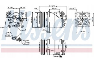 COMPRESSOR AIR CONDITIONING COMPRESSOR 89249 NISSENS Car type passenger cars
