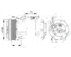 Compresor de aire acondicionado NRF 32250