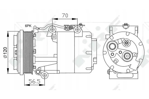 COMPRESSOR AIR CONDITIONING COMPRESSOR 32250 NRF FORD Packaging status original