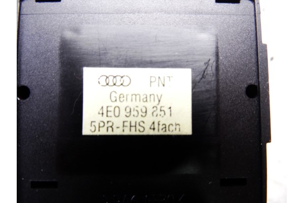 4E0959851 MANDO ELEVALUNAS DELANTERO IZQUIERDO AUDI A8 (4E) 3.0 TDI Quattro 2005 4E0959851 211538 AUDI - 1