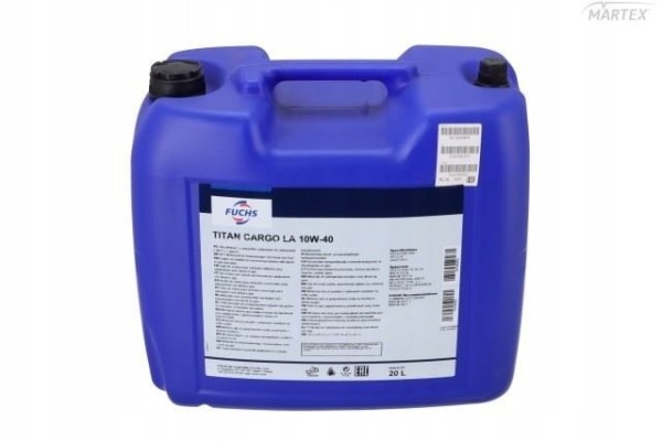 OIL FUCHS TITAN CARGO LA 10W40 20L ACEA E9 E7 E6 API CI 4 MB 228 51 VOL