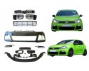 Front Bumper Set Grille Led R20 R Look Tuning Vw Golf VI 6 5k 5k0 Color silver