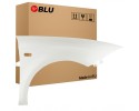 BLU Mudguard SEAT LEON II 2 1P1 LB9A right white 05 12 front CandyWeiss