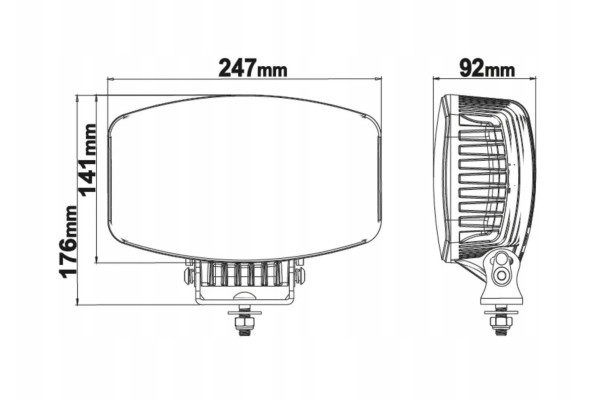 Headlight Skyled Jumbo Amber Full LED 10 100W Double Positions R112 Catalog number of the part JE320 60