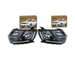 DASH DUSTER 2017 HEADLIGHTS FRONT LAMPS RIGHT LEFT SET H1 H7
