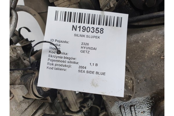 ENGINE COMPLETE ZG30 1 1 HYUNDAI GETZ Part manufacturer Hyundai OE