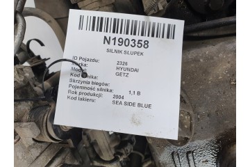ENGINE COMPLETE ZG30 1 1 HYUNDAI GETZ Part manufacturer Hyundai OE