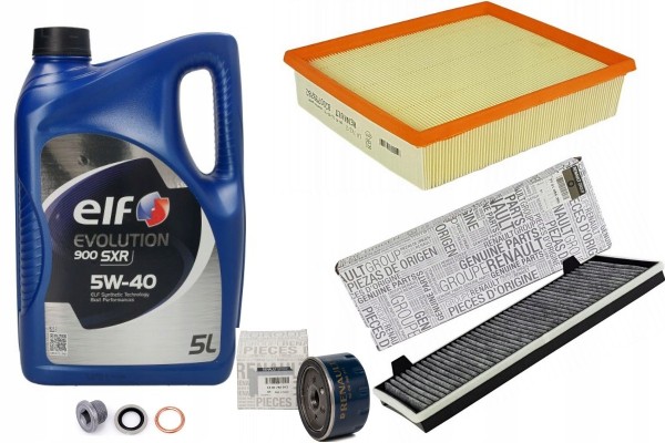 RENAULT ESPACE IV 2 0 TURBO FILTER SET ORIGINAL OIL ELF 5IN40 SXR 5L