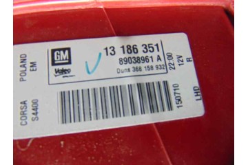 13186351 PILOTO TRASERO DERECHO OPEL CORSA D Sport 2010 13186351 179213 OPEL - 1