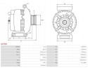 ALTERNATOR 120A A0746S AS PL MERCEDES Car type buses cargo vans