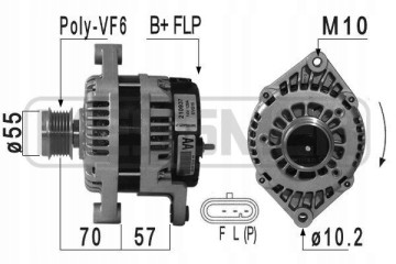 ALTERNATOR 14V for CHEVROLET Captiva Epica Lacetti Nubira OPEL Antara Part manufacturer ERA