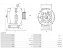 ALTERNATOR 90A A3055PR AS PL ALFA ROMEO FIAT Car type buses cargo vans passenger cars