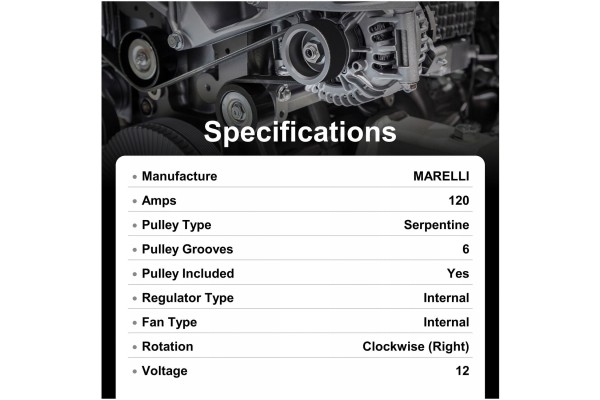 Alternator FIAT STILO Multi Wagon 192_ 1 9 D Multijet 192DXT1B Catalog number of the original ALFAROME FIAT LANCI 71724804