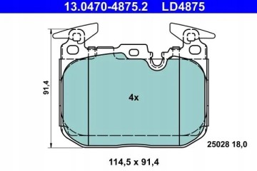 BRAKE PADS FRONT 13 0470 4875 2 ATE BMW 1 Packaging status original