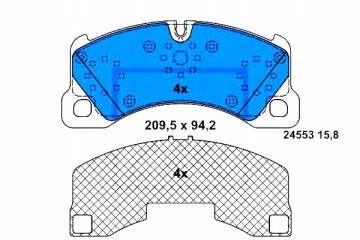 Front brake pads ATE 13 0460 4852 2 Installation side front