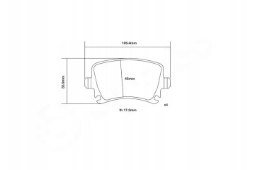 BRAKE PADS REAR 07 B315 22 BREMBO AUDI A3 Catalog number of the part 07 B315 22