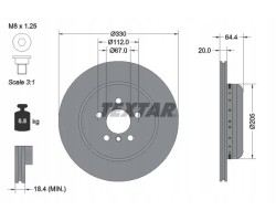 TEXTAR 92305025 BRAKE DISC BMW T 2 3 4 5 6 7 X3 X4 X5 Z4 1 6 3 0 16 LE