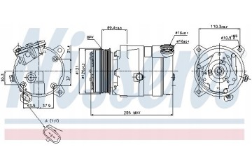 COMPRESSOR AIR CONDITIONING COMPRESSOR 89062 NISSENS Car type passenger cars